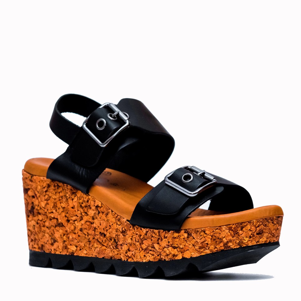 Isl black cowhide bio sandal | TakeMe®