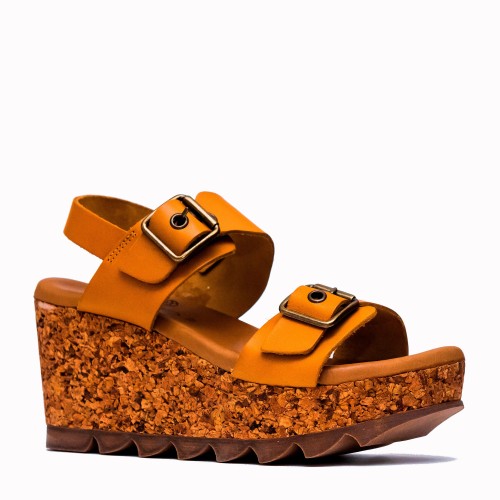 Sandalia Isl bio vaqueta mustard | TakeMe®