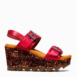 Isl red cowhide bio sandal